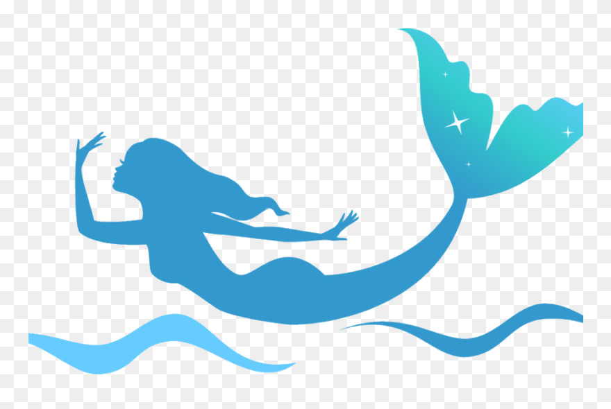 Png Clipart Free Mermaid - Silhouette Mermaid Tail Outline Transparent Png