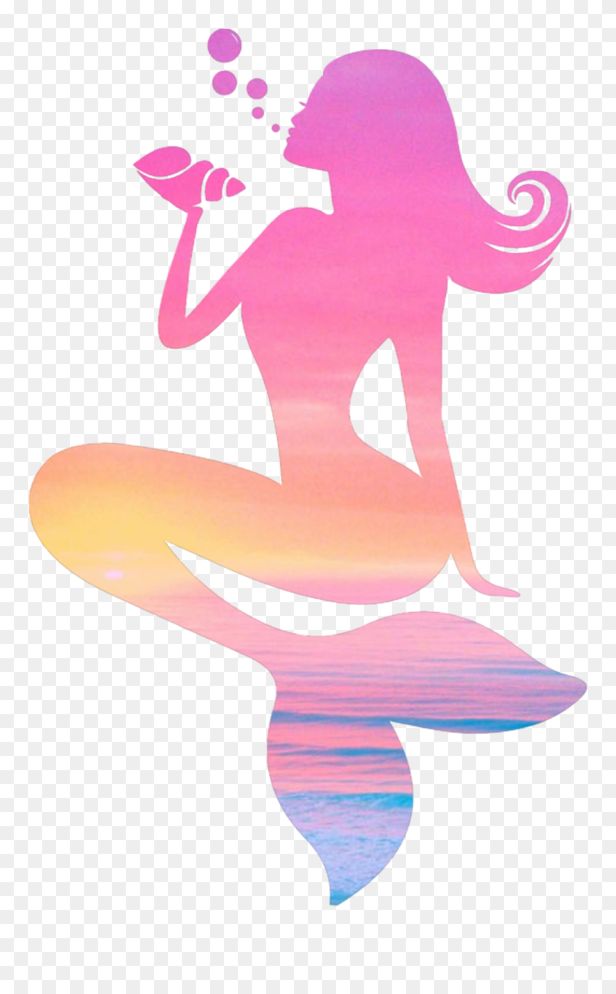 The Little Mermaid Clip Art Ariel Vector Graphics - Silhouette Mermaids Transparent Background - Png Download