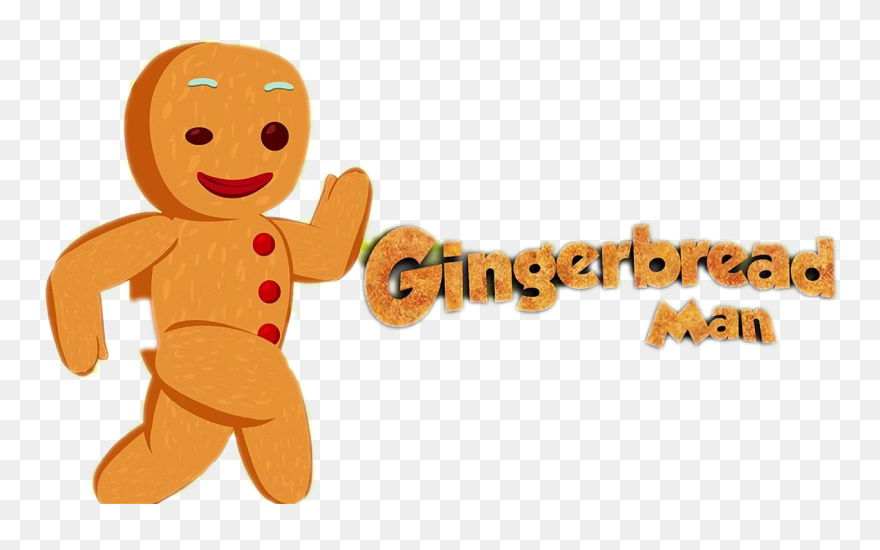 Running Gingerbread Man Free Png Image - Gingerbread Man Runnung Clipart Transparent Png