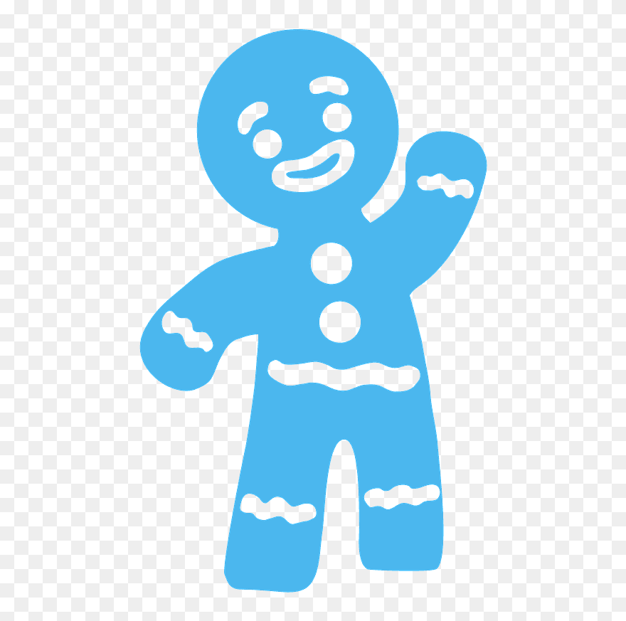 Silhouette Gingerbread Vector Clipart