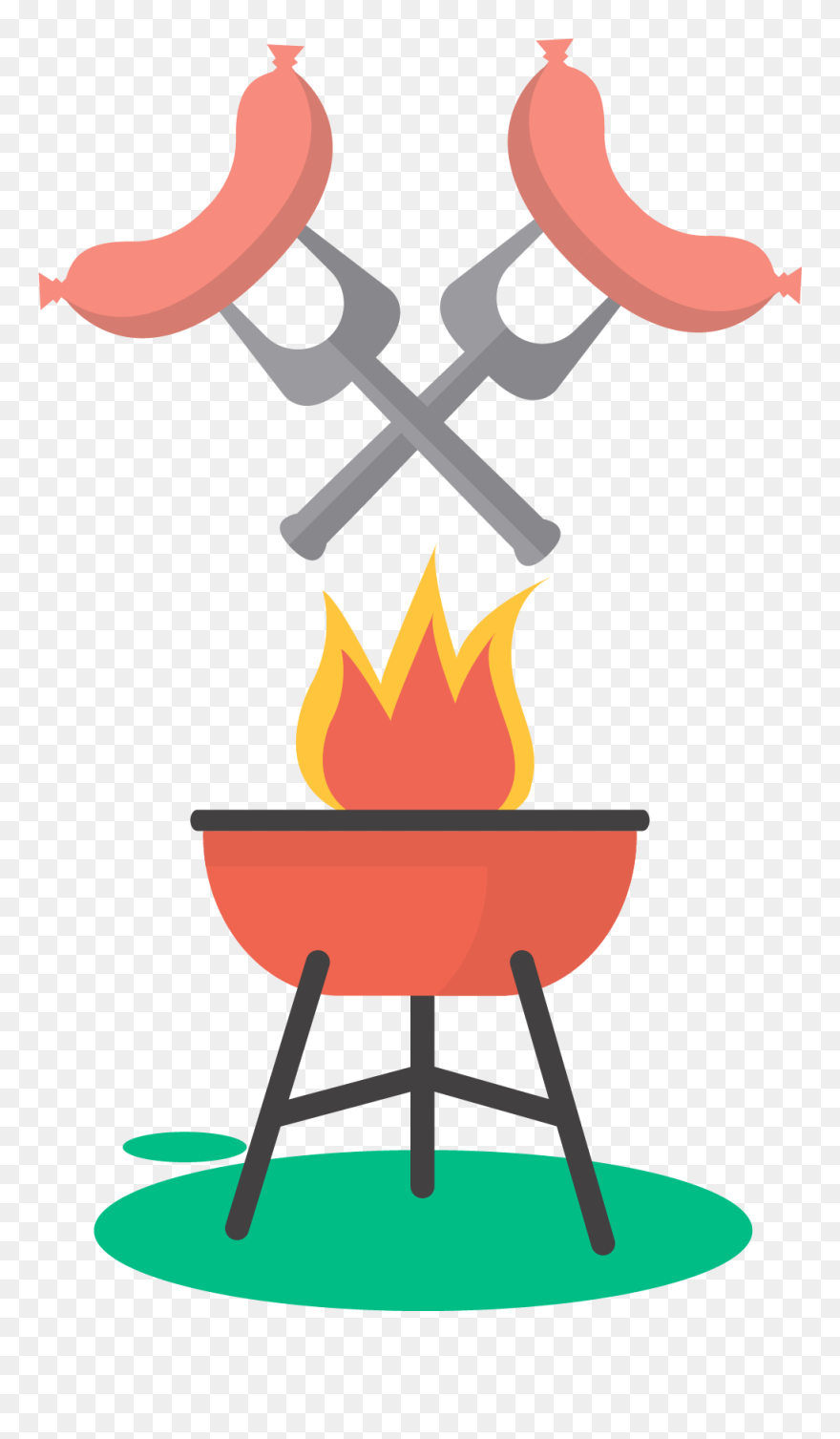 Clipart Fish Cooking On The Grill Png Freeuse Barbecue - Espeto De Churrasco Desenho Transparent Png