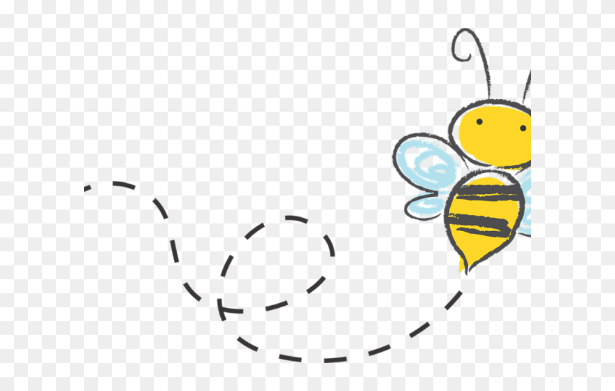 Cute Cartoon Flying Bee Clipart
