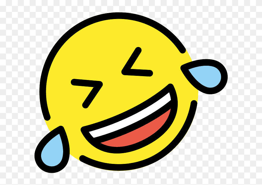 Rolling On The Floor Laughing Emoji Clipart - Humour - Png Download