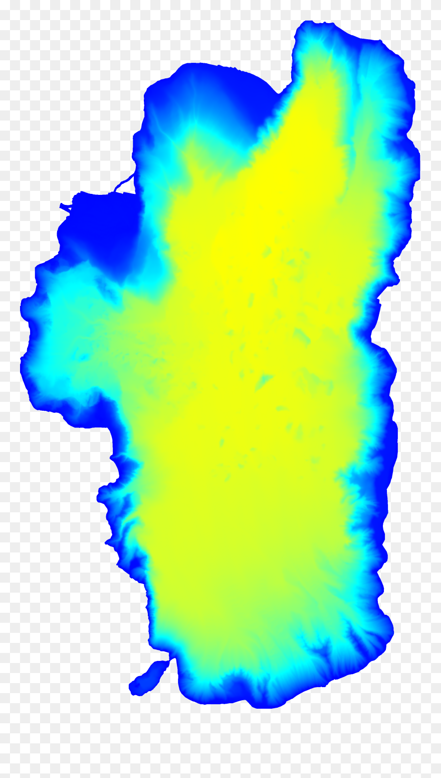 Lake Tahoe Clipart Transparent - Lake Tahoe Bathymetry Dem - Png Download