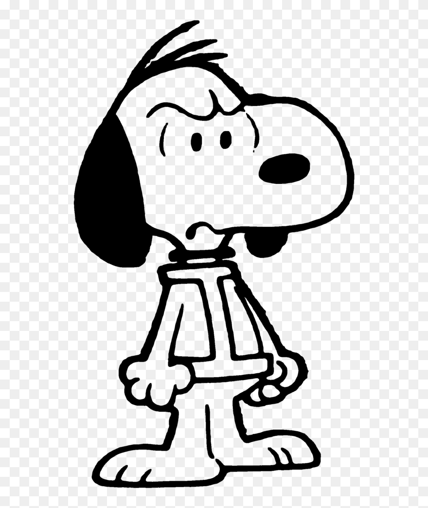Snoopy Clipart Line - Snoopy Angry Png Transparent Png