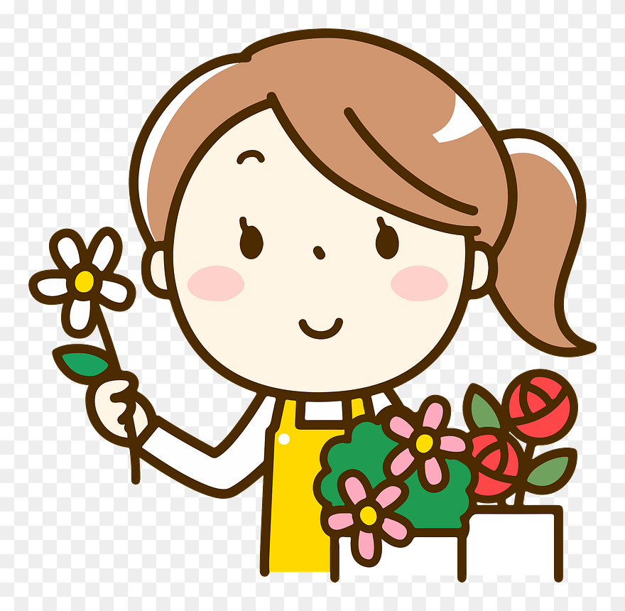 Flower Shop Staff Clipart - Clip Art To Realize - Png Download