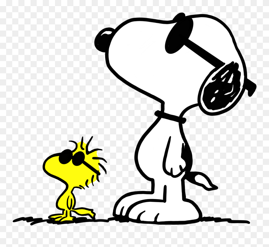 Snoopy Woodstock Sunglasses Cool Freetoedit Snoopy And Woodstock Clipart Pinclipart