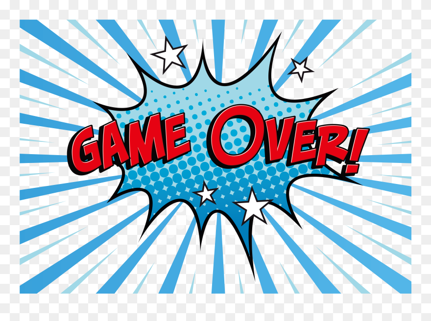 Transparent Comic Explosion Png - Game Over Free Png Clipart