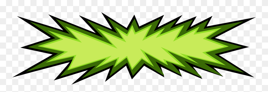 Comic Explosion Png Green Clipart