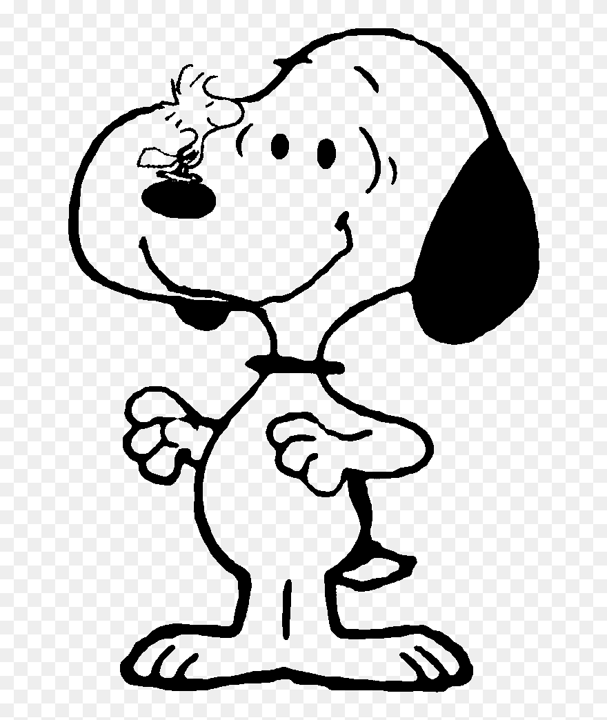 Drawing Puppies Snoopy Huge Freebie Download For Powerpoint - Snoopy Png Black N White Clipart