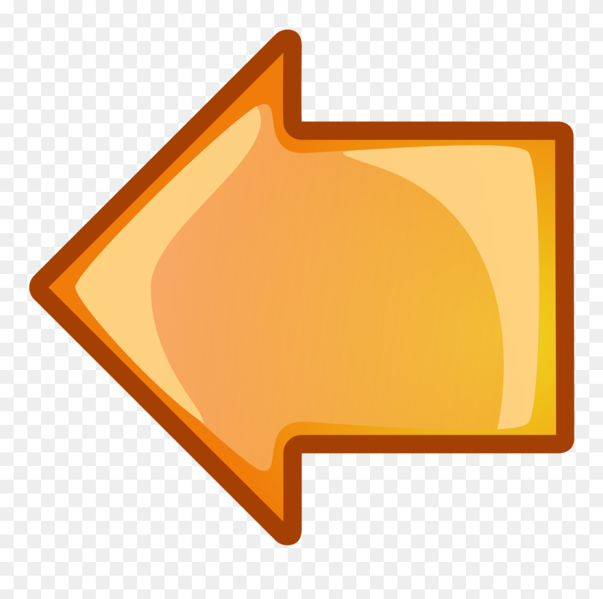 Transparent Beside Clipart - Orange Arrow - Png Download