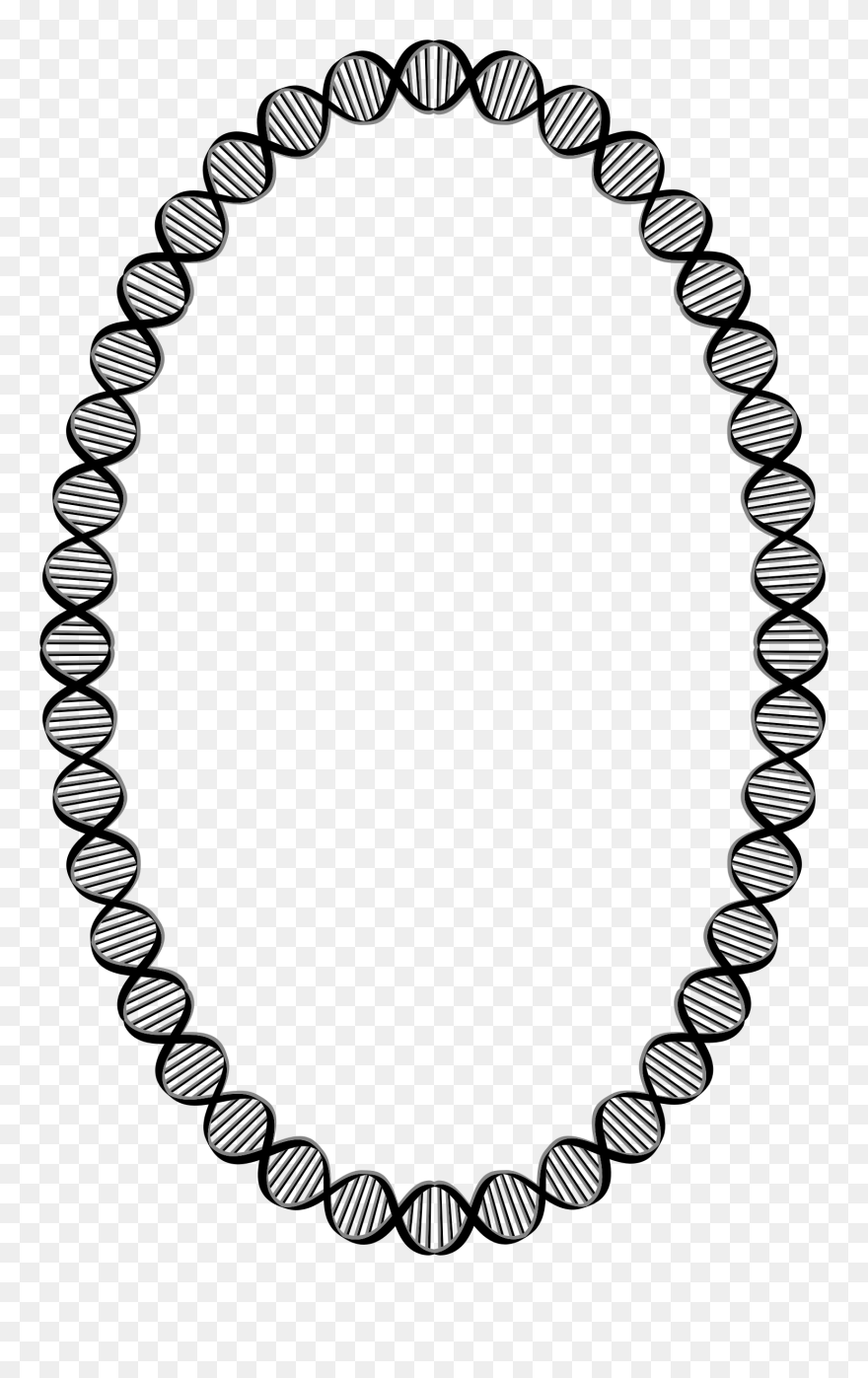 Transparent Dna Border Design - Dna Oval Clipart