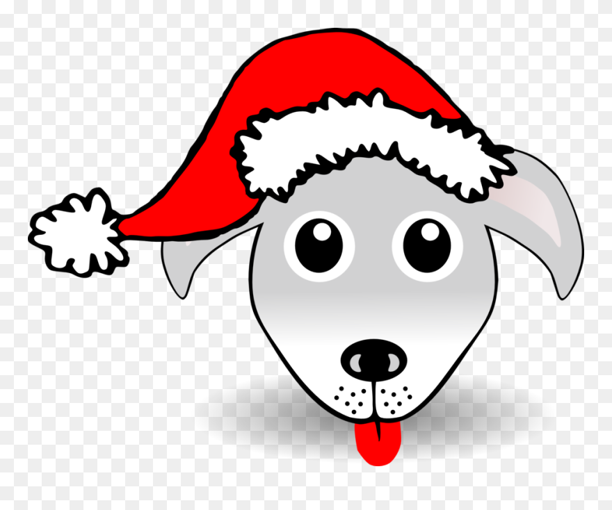 Dog Santa Clip Art - Png Download
