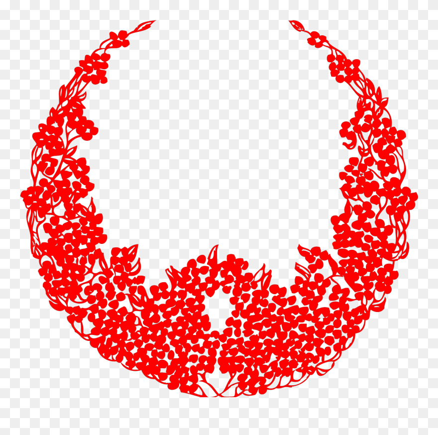 Christmas Wreath Motifs Clipart - Png Download