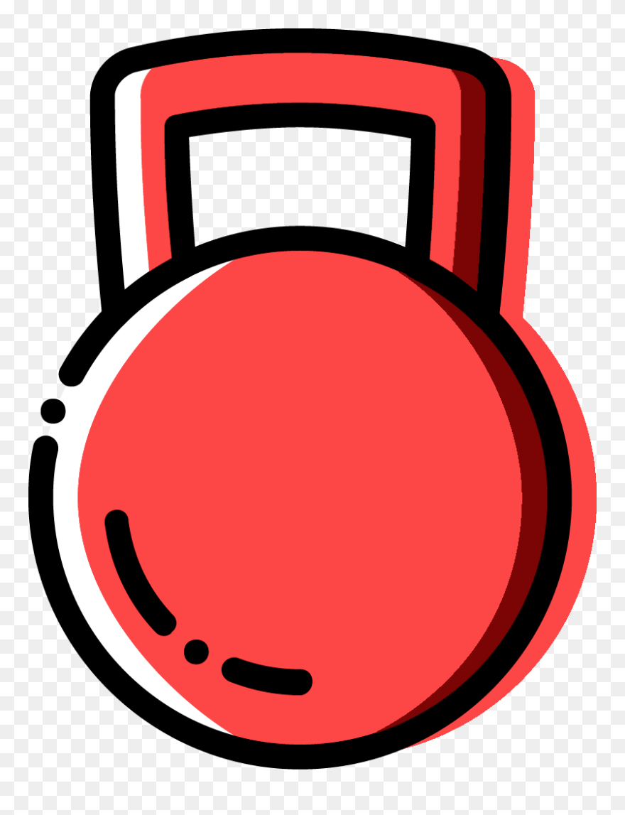Red Clipart Dumbbell - Png Download
