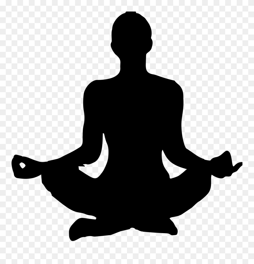 Yoga Silhouette Clip Art - Yoga Black And White - Png Download