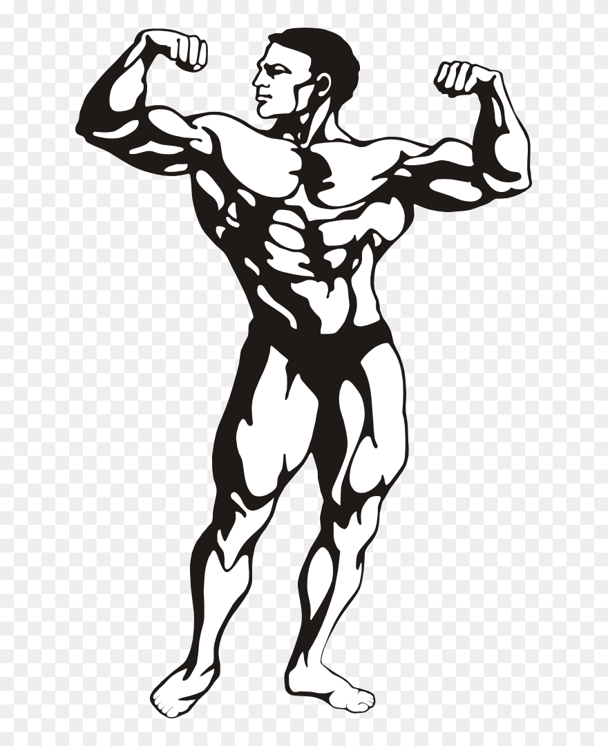 Onlinelabels Clip Art - Muscle Man Clip Art - Png Download