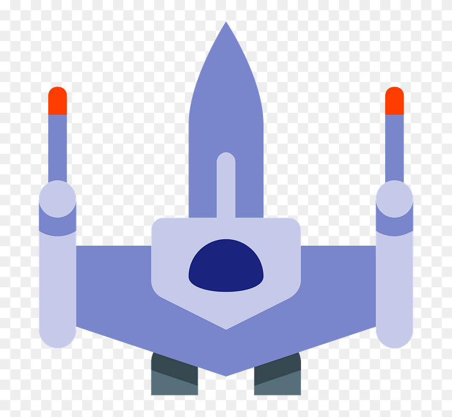 Space Fighter Clipart - Fighter Spaceship Clip Art - Png Download