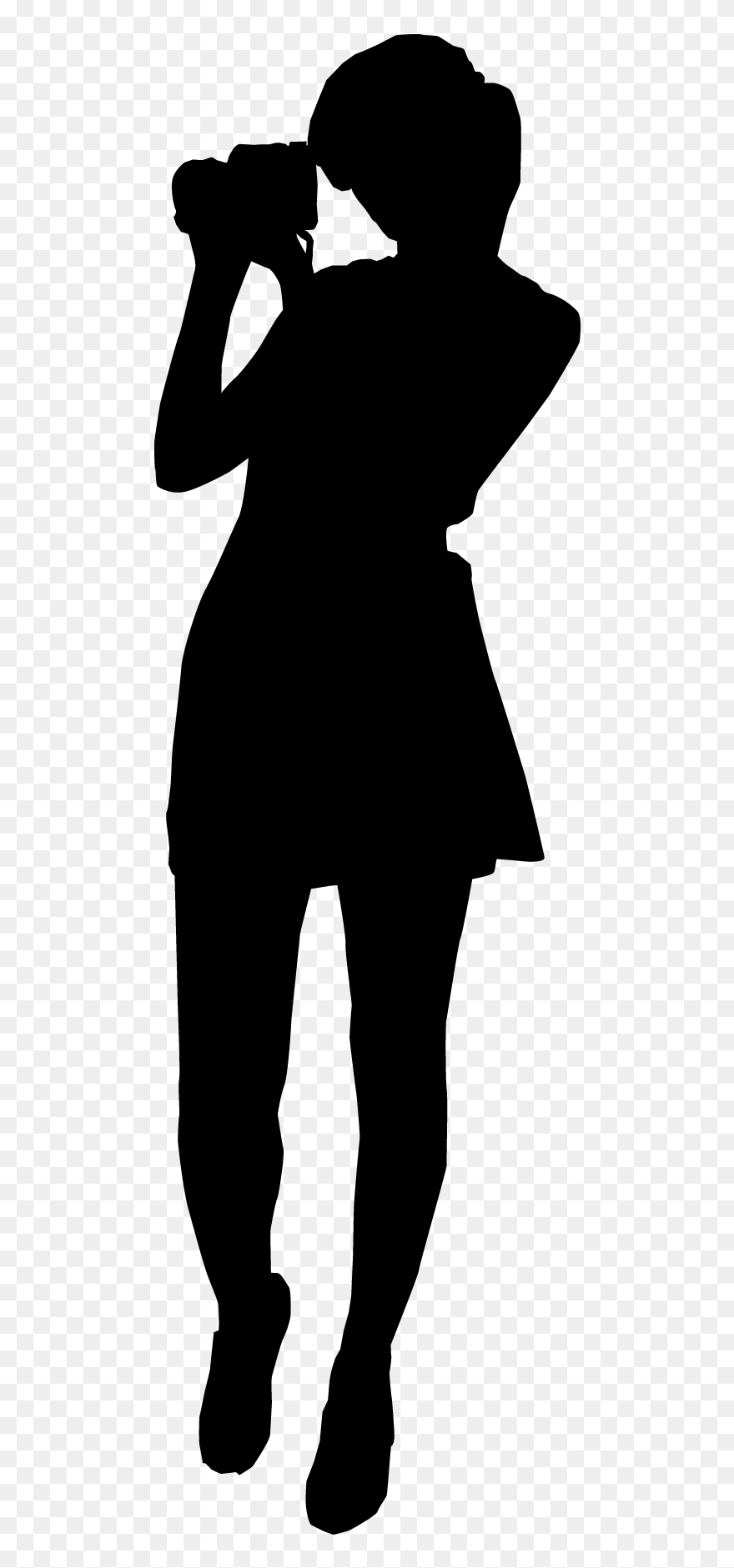 Pics For > Girl Photographer Silhouette - People Looking Silhouette Png Clipart