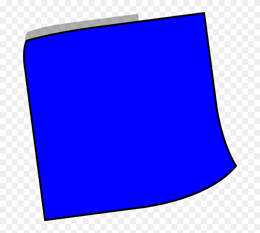 Blue Sticky Note Svg Clip Arts - Png Download