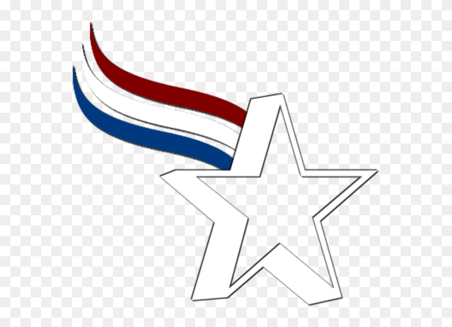 White Star Clipart Transparent Clip Art Library Download - Blue White Star Png