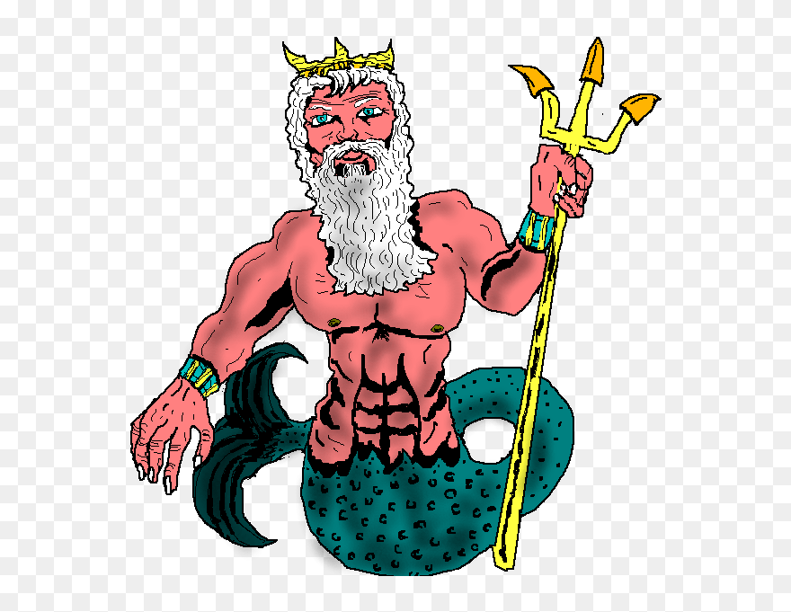 Greek Gods Clipart - Poseidon Clip Art - Png Download