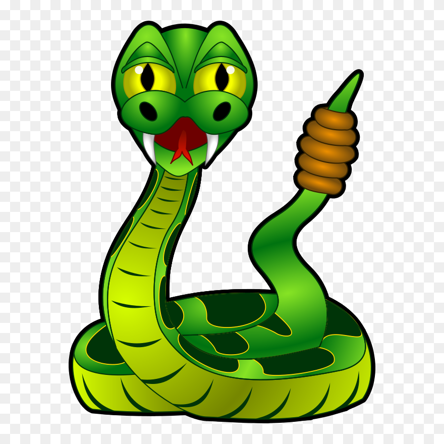 Cartoon Rattlesnake - Clipart Rattlesnake Cartoon - Png Download