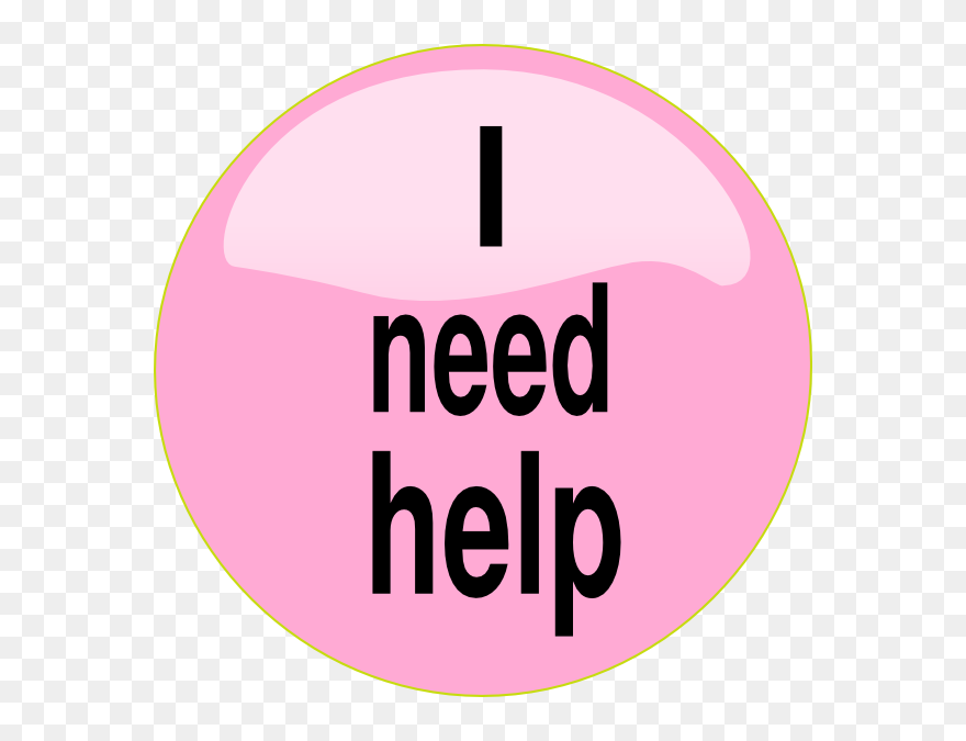 I Pink Button Clip - Help Me Clip Art - Png Download