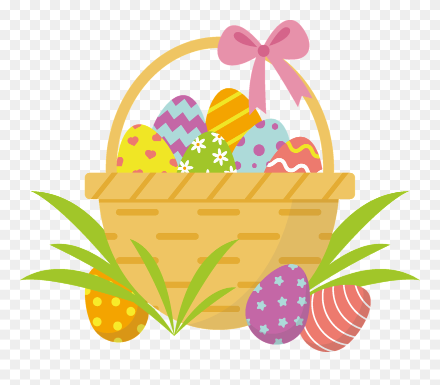 Easter Basket Clipart - Png Download
