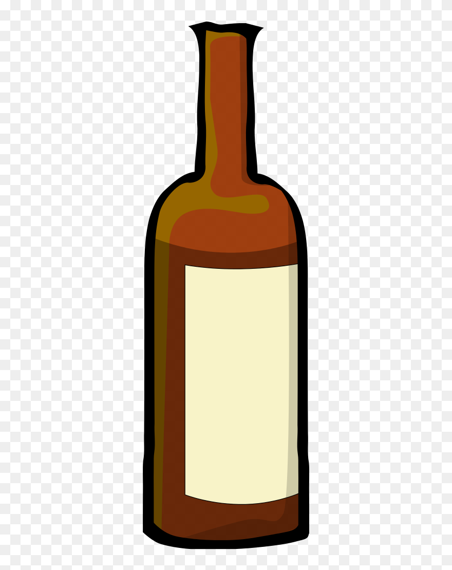 Wine Bottle Clipart By Piotr Halas - Bottle Of Alcohol Clipart - Png Download