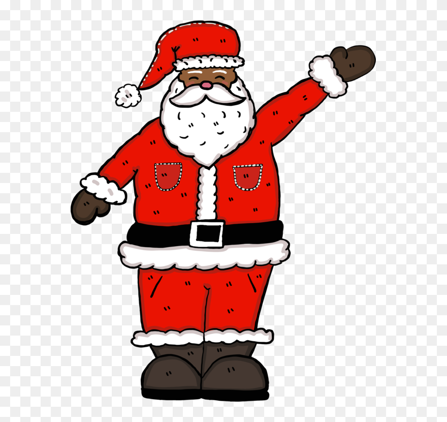 Cartoon,fictional Character,santa Claus - Black Santa Claus Clipart Png Transparent Png