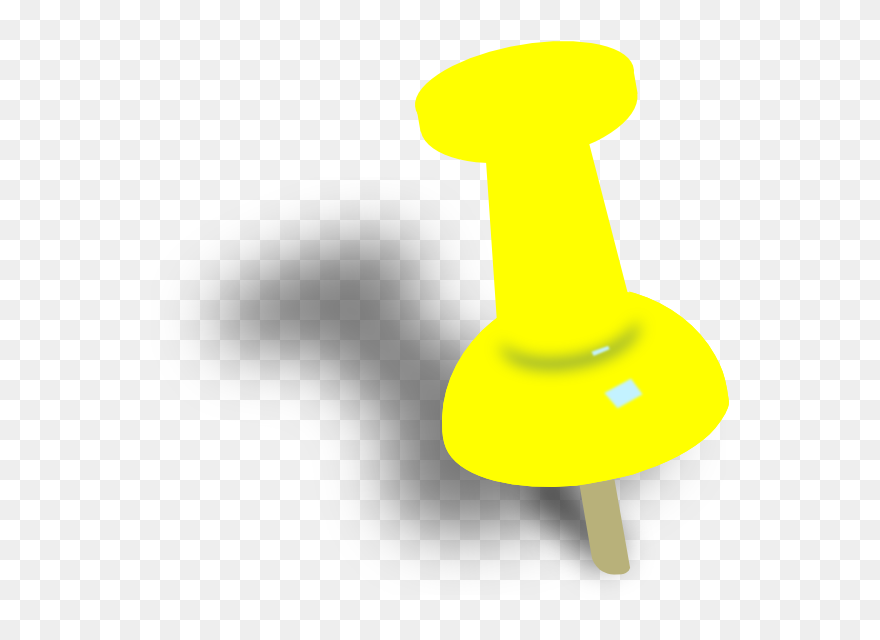 Yellow Push Pin Clip Art - Push Pin Clip Art Yellow - Png Download