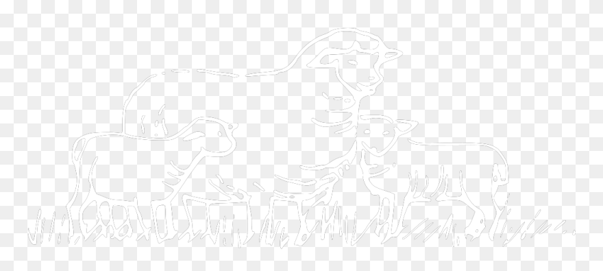 Sheep White Body Blue Face Svg Clip Arts - Sketch - Png Download