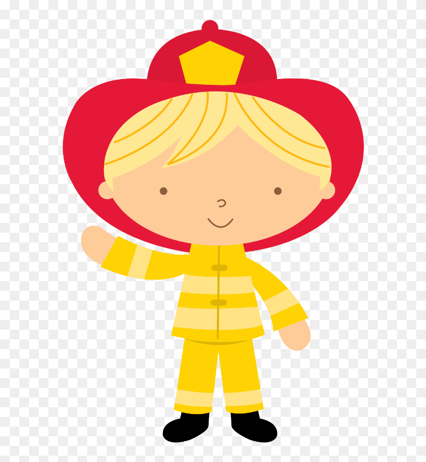 Cartoon Firefighter Drawing Clipart