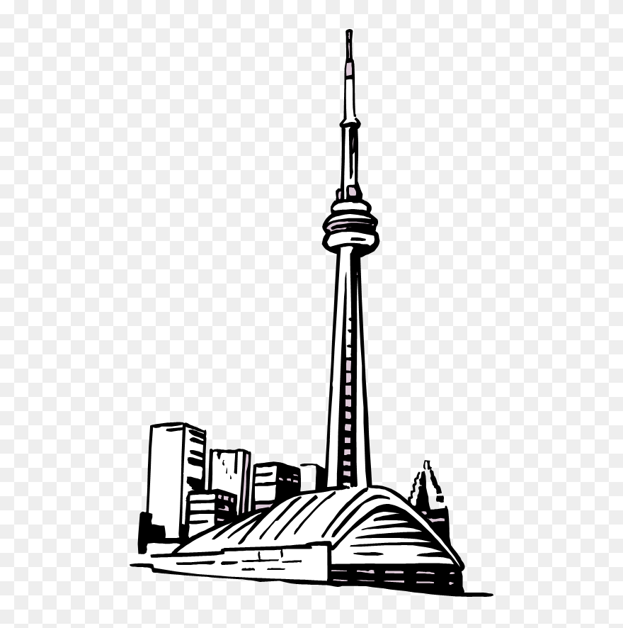 Collection Of Cn - Cn Tower Toronto Drawing Clipart