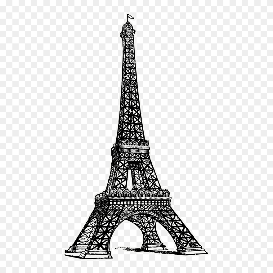 Transparent Clipart Eifel Tower - Eiffel Tower Drawing Png