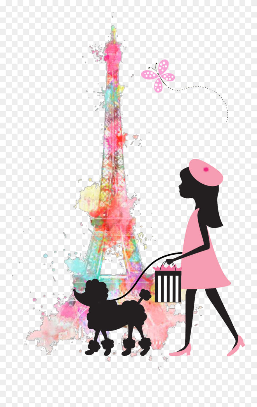 #ftestickers #clipart #paris #eiffeltower #girl #colorsplash - Paris Png Transparent Png