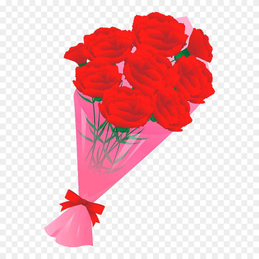 Carnation Mothers Day Clipart - 5 月 花 花束 イラスト - Png Download
