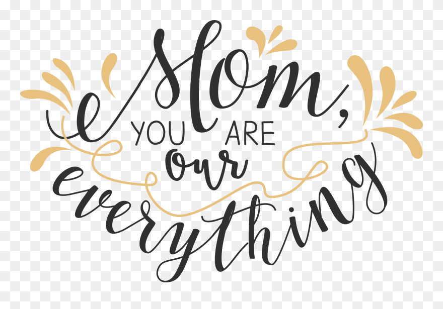 Calligraphy Mom Word Art Clipart