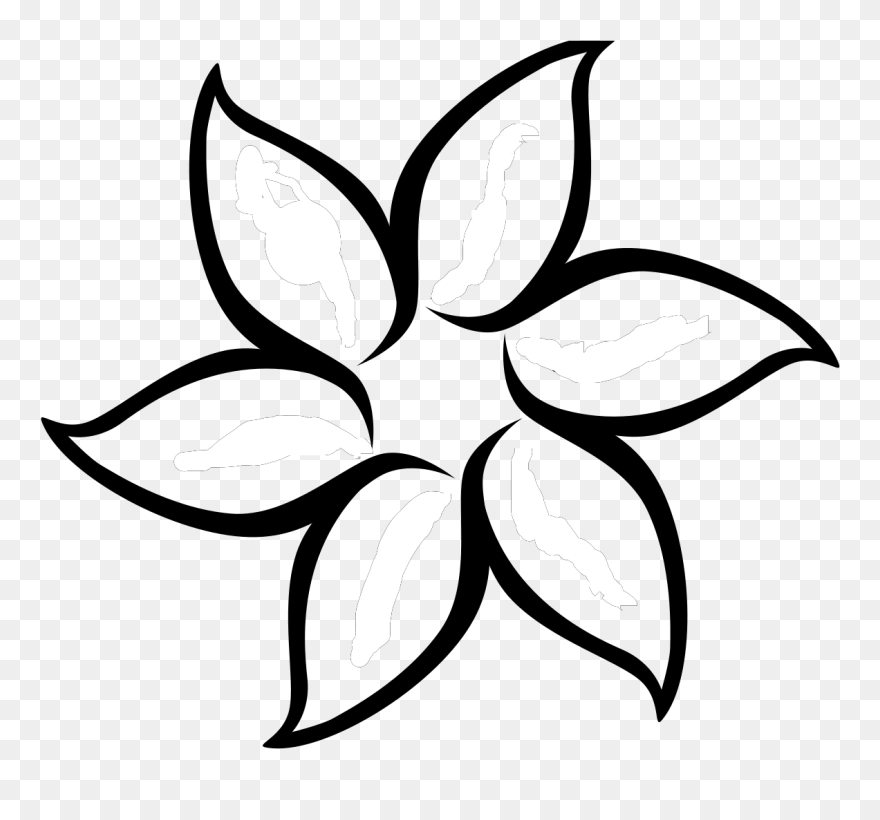 Basic Flower Clipart Png Great Template For Flower - Flower Outline Clipart Transparent Png