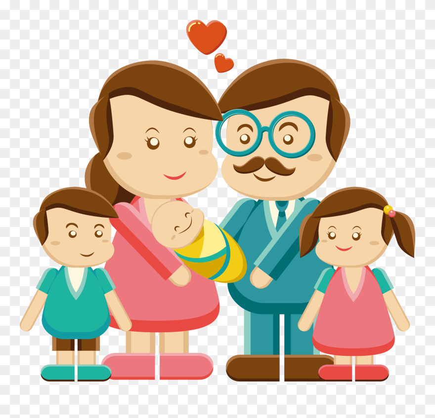 Father Family Mother Clip Art - Family Members Clipart Png Transparent Png