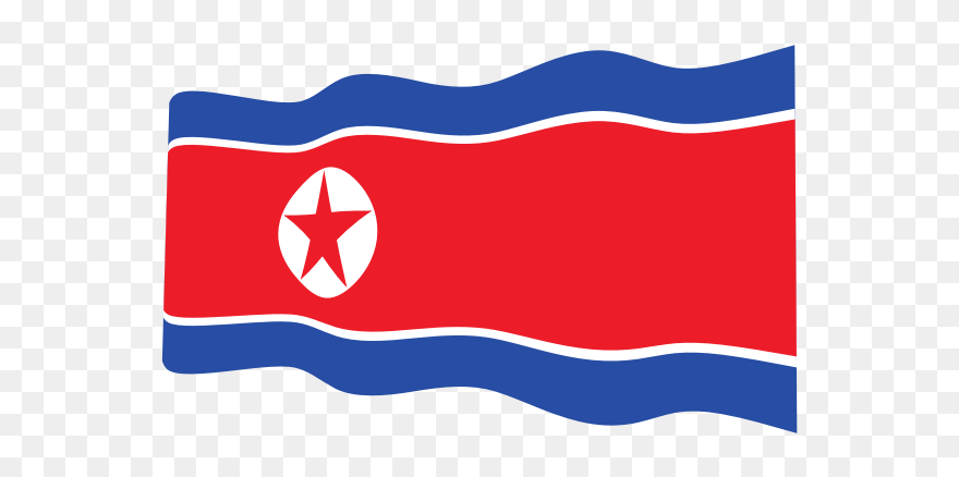 North Korea Waving Flag - Flag Clipart