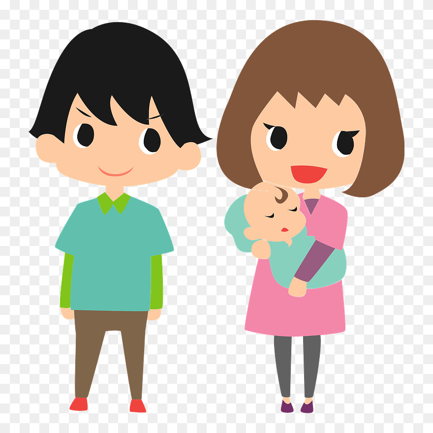 Family Baby Father Mother Clipart - Cartoon - Png Download