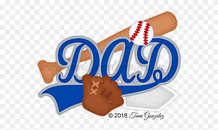 Baseball Dad Title Clipart