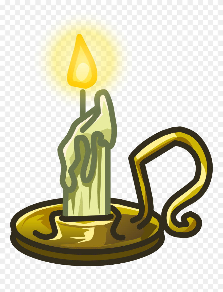 Creepy Candle Icon - Spooky Candle Clipart - Png Download