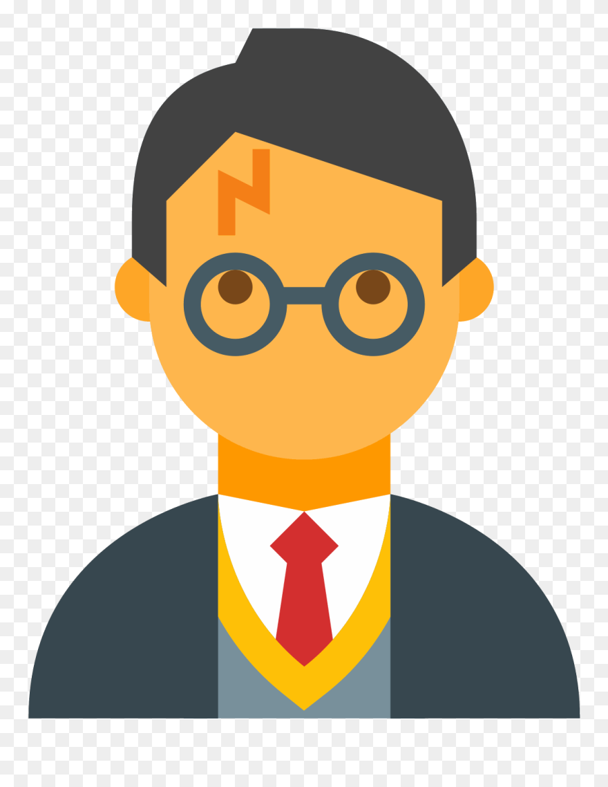 Harry Potter Icon - Harry Potter Flat Vector Clipart