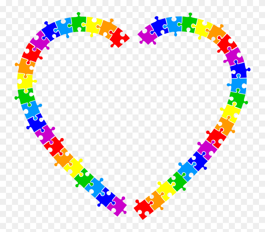 Free Puzzle Heart Svg Clipart