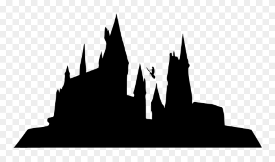 Universal S Islands Of Adventure The Wizarding World Transparent Hogwarts Silhouette Clipart 5291125 Pinclipart