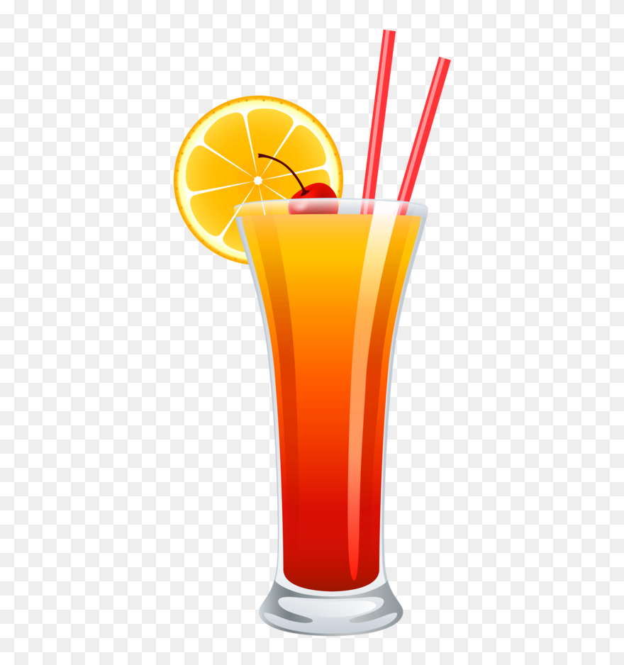 Cocktail Tequila Sunrise Png Clipart - Png Cocktail Clipart Transparent Png