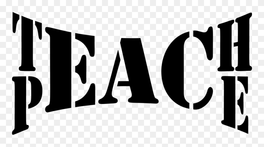 Teacher Cartoon Clipart - Teach Peace Svg Free - Png Download